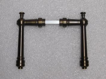 Montel Door Handle Set - Dark Patinated Brass