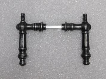Victoria Door Handles Set - Cast Iron Galvanised
