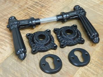 Set of door hardware PZ - black - iron