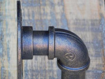 Set Industrial Shelf Carriers - Antique Brass - Iron - 2 Pieces