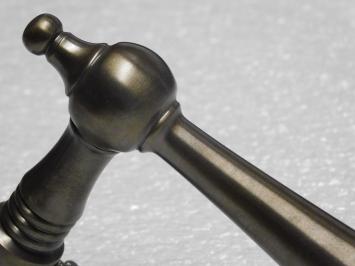 Classic Door Handle Set with Rosettes - Dark Patinated Brass