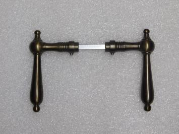 Classic Door Handle Set - Dark Patinated Brass