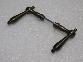 Classic Door Handle Set - Dark Patinated Brass