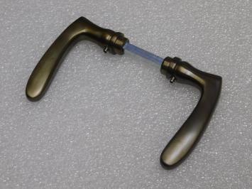 Set Deurklinken Nosta - Donker Gepatineerd Messing