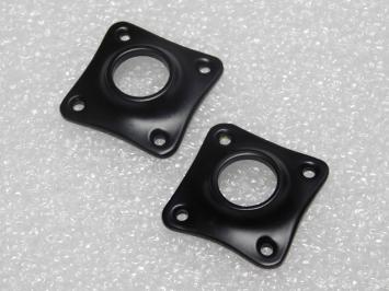 Set mit 2 Türrosetten in Kleeblattform – 4 x 4 cm – Schwarz