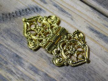 Set of Two Decorative Furniture Hinges - Gold Coloured