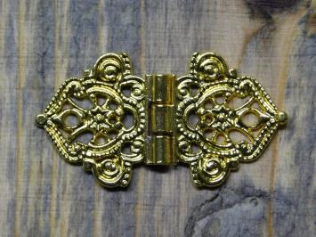 Set of Two Decorative Furniture Hinges - Gold Coloured