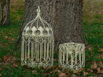 Set Vogelkäfige – 2 Stück – Vintage White – Eisen