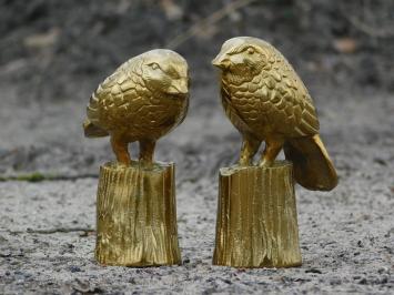 Set birds on trunk - gold - alu