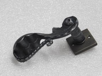 Set Türgriffe Vienna + Türgriff- und Schlossrosetten, quadratisch – Gusseisen, verzinkt