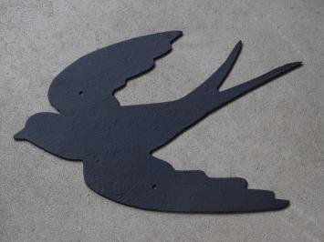 Set of 2 Swallows - silhouette - metal matt black - wall deco