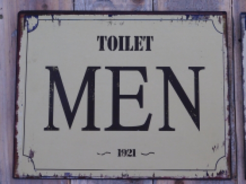 Set tekens voor WC deuren - tin plate- Woman & Men.