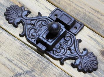 Sliding cast iron lock - Brown - 19,5 cm