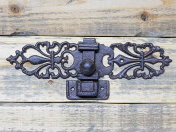 Sliding cast iron lock - Brown - 24 cm