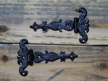 Decorative Furniture Hinges - Black - Set of 2