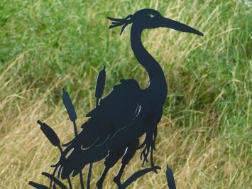 Tuinsteker Reiger Silhouette - 112 cm - Mat Zwart