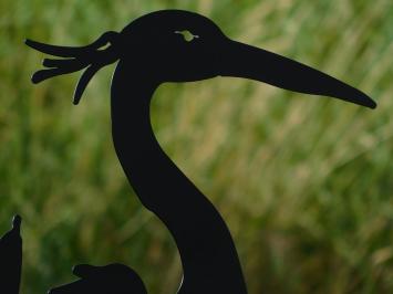 Tuinsteker Reiger Silhouette - 112 cm - Mat Zwart
