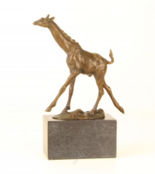 Bronzeskulptur einer Giraffe