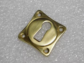 Schlüsselrosette BB - Quadratisch – Messing