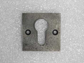 Square Cylinder Rosette – PC – Galvanized Cast Iron – Gray