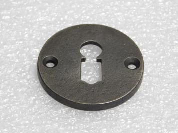 Round Lock Rosette – BB – Galvanized Cast Iron – Gray