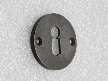 Round Lock Rosette – BB – Galvanized Cast Iron – Gray