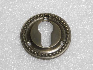 PC Lock Plate - Round - Dark Patinated Brass