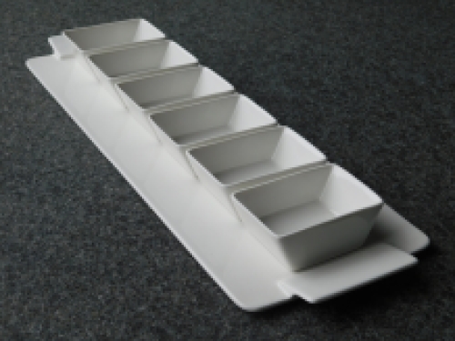 Snack & Dip set - porcelain - seven pieces