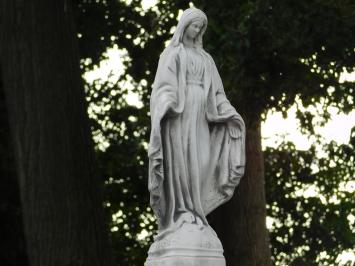Tuinbeeld Maria op Medusa Sokkel - 170 cm - Stenen Beeld met Zuil Set