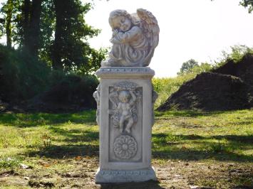 Engelsokkel met Engelbeeld - 93 cm - Steen