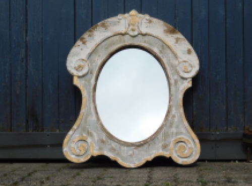 Large mirror - whitewash - wood