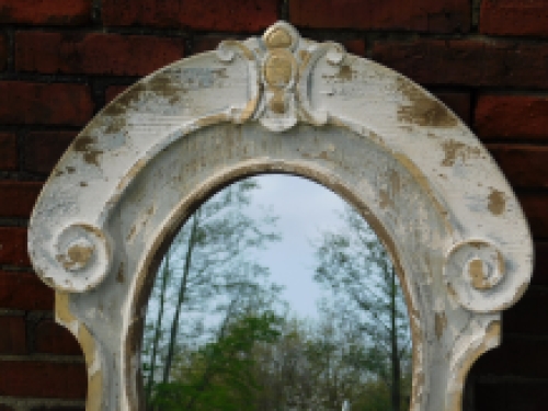 Large mirror - whitewash - wood