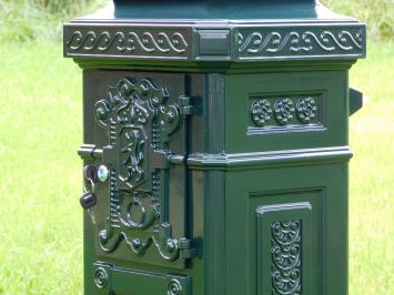 Floor-standing letterbox - Dark green - Aluminium