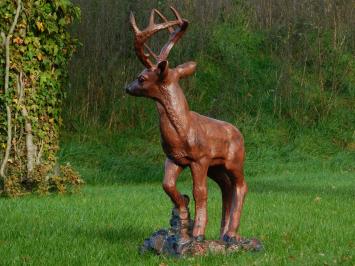 Standing Deer XL - Brown - Polystone - 110 cm high