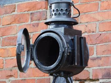 Antique Osmeka Railway Lantern with Lamp - Upright - 90 cm