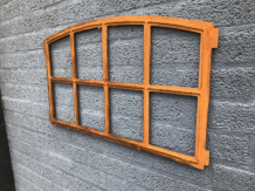 Garden wall window, iron window, fixed, cast iron