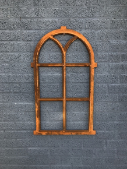 Cast iron frame, with large V, stable window, barn window.