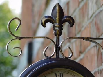 Station Clock with Thermometer - 30 cm - Soft Steel and Glass