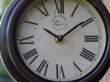Station Clock with Thermometer - 30 cm - Soft Steel and Glass