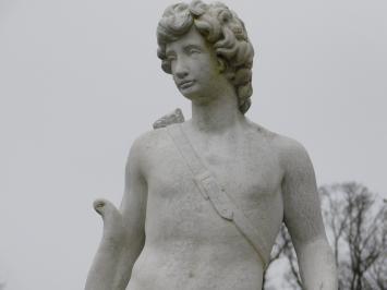 Garden Statue Saint Hubert on Pedestal - 205 cm - Stone