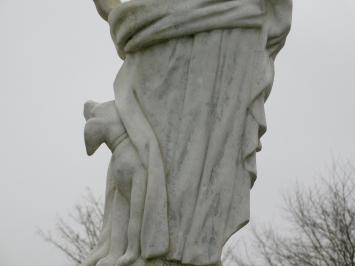 Garden Statue Saint Hubert on Pedestal - 205 cm - Stone