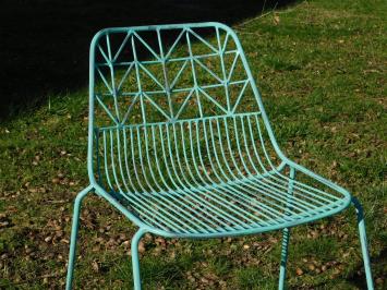 Chair - vintage turquoise - metal