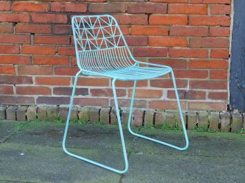 Chair - vintage turquoise - metal