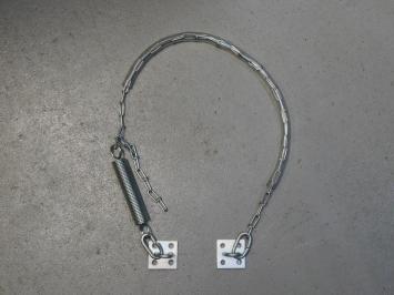 Storm chain with spring - 50 cm - galvanised