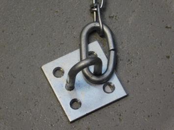 Storm chain with spring - 50 cm - galvanised