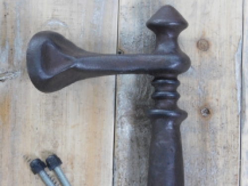 Handle, door handle for antique front door, door handle made of heavy iron, very solid!!!