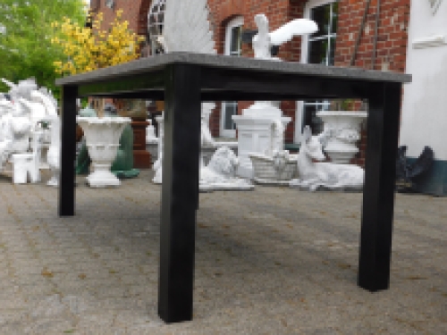 Exclusive garden table - granite with steel frame