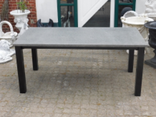 Exclusive garden table - granite with steel frame