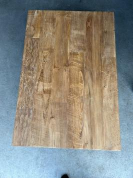 Industrial table - wood - black metal frame - 200 x 100 cm