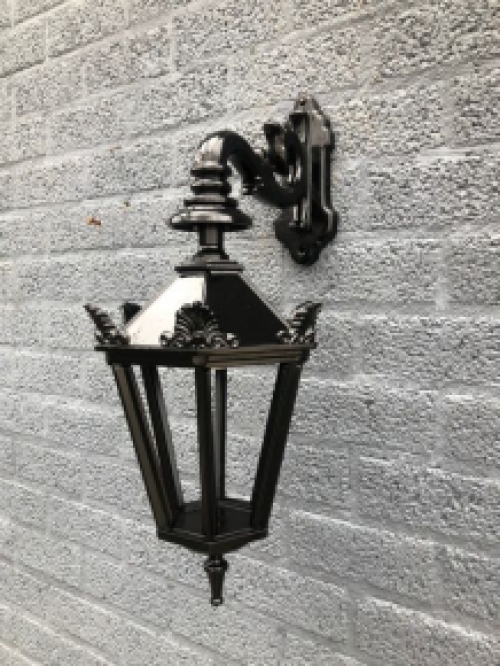 Outdoor lamp Gouda - black - ceramic fitting and glass